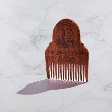 Rick Morty Pickle Rick Wooden Beard Comb removebg preview