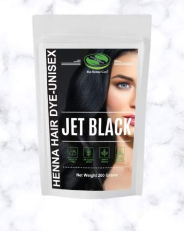 Jet Black Henna Beard & Hair Dye for Men